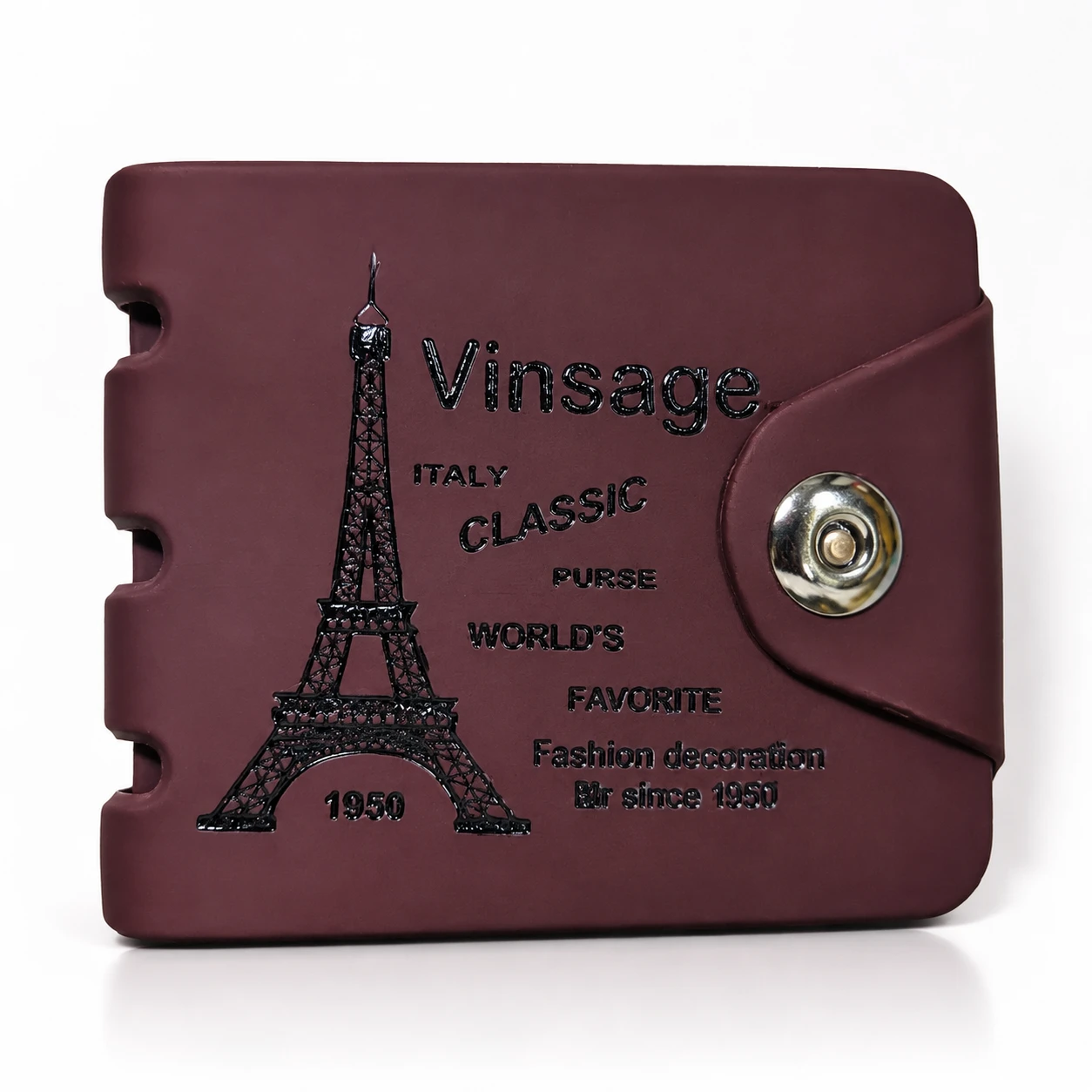 Leather Wallet for Men | Premium Vinsage Designer Wallet with Card Holder & Snap Closure