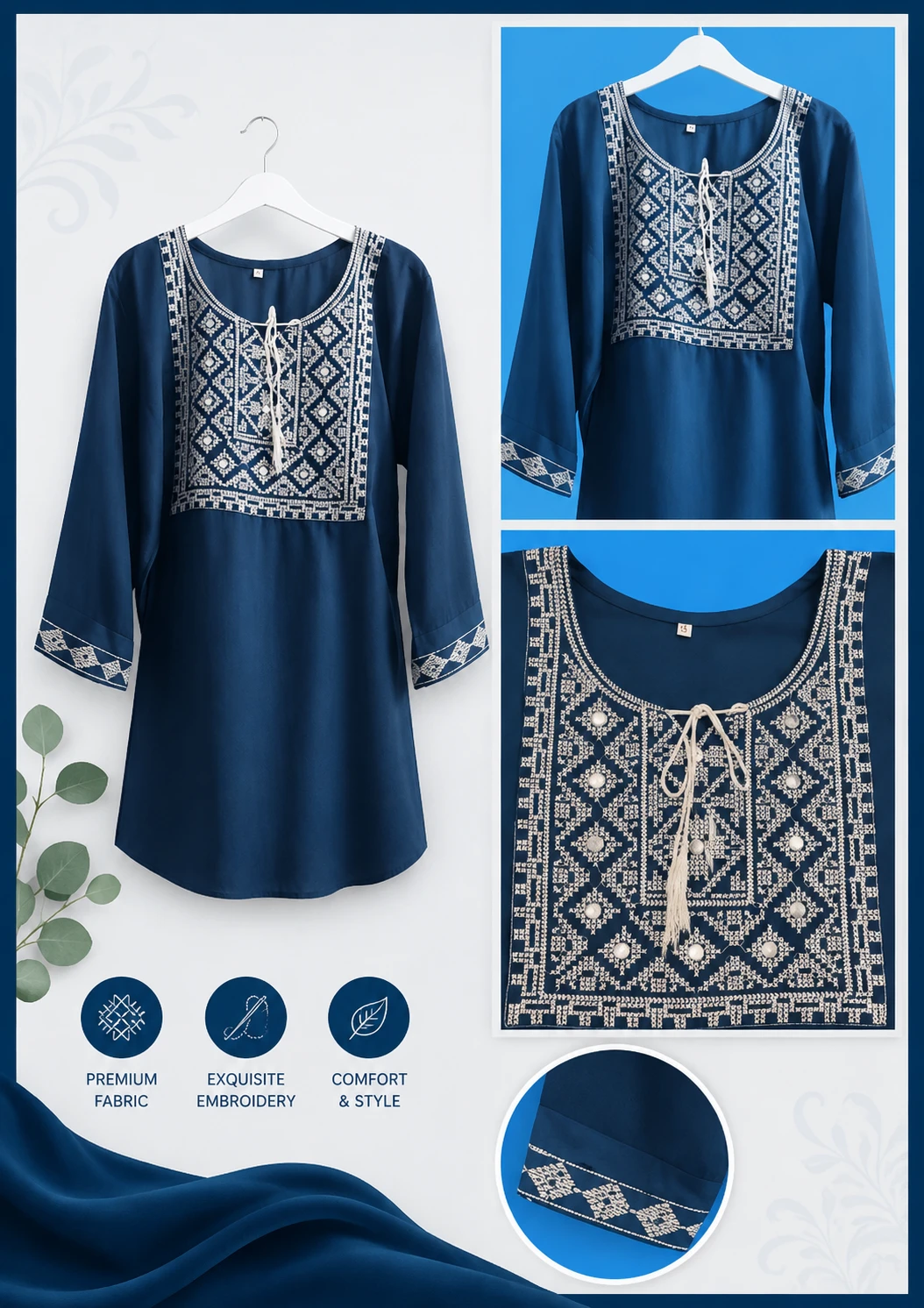 Party Wear Women Embroidered Top