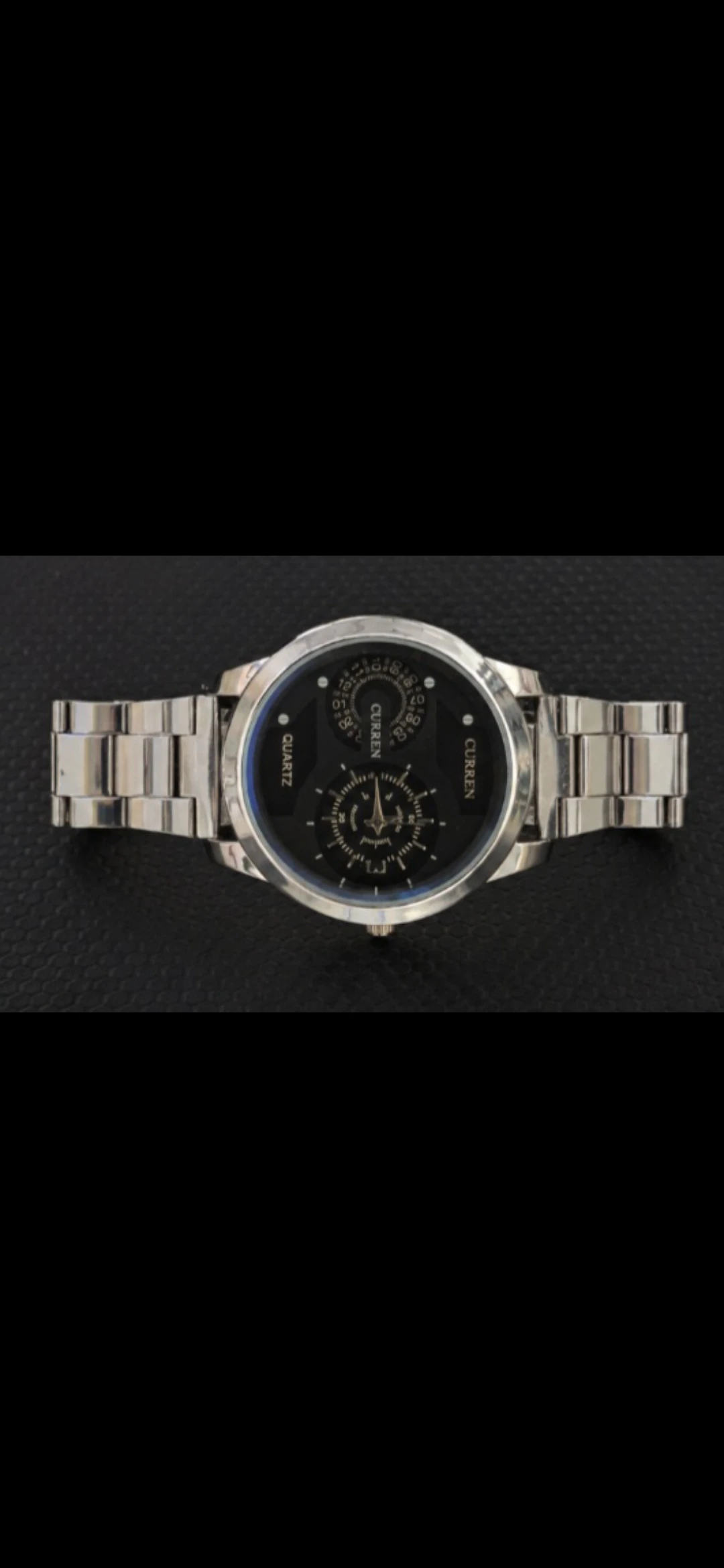 CURREN Premium Stainless Steel Analog Watch (with Dual Time) for Men / Casual & Formal Wrist Watch