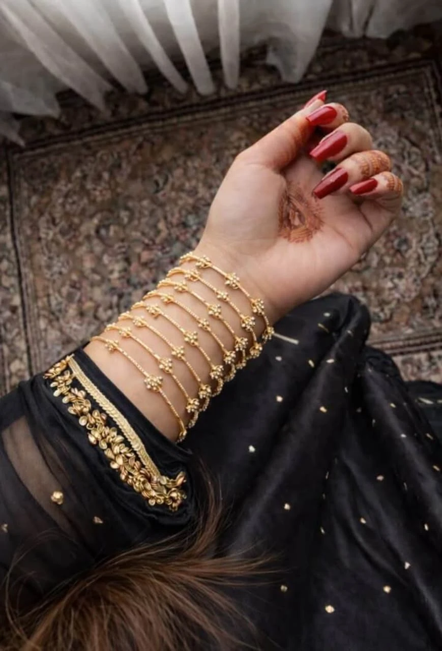 kashmiri bengales and zeba bangles pack of 8