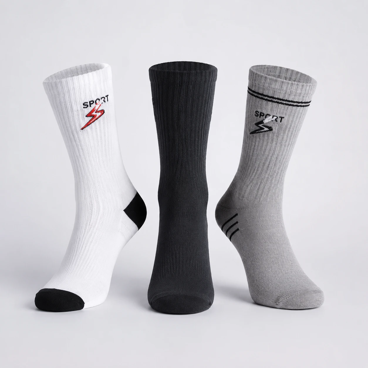 Uday plus socks Premium Men's Cotton Ankle Length Sports Socks (Pack of 3)