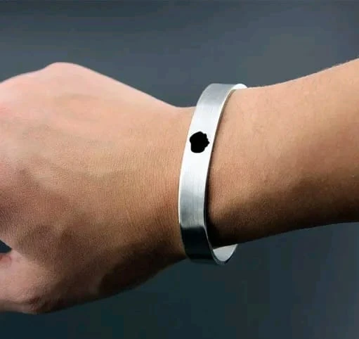 Stylish Matte white Stainless Steel Open Cuff Bracelet for Men & Women