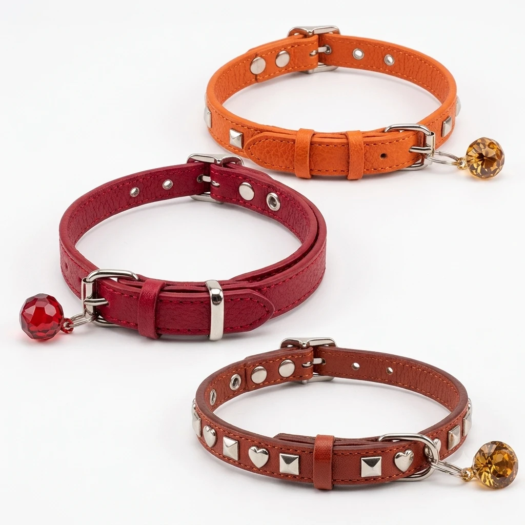 Comfortable & Lightweight Paw Print Cat Collars – Pack of 3 for Everyday Use