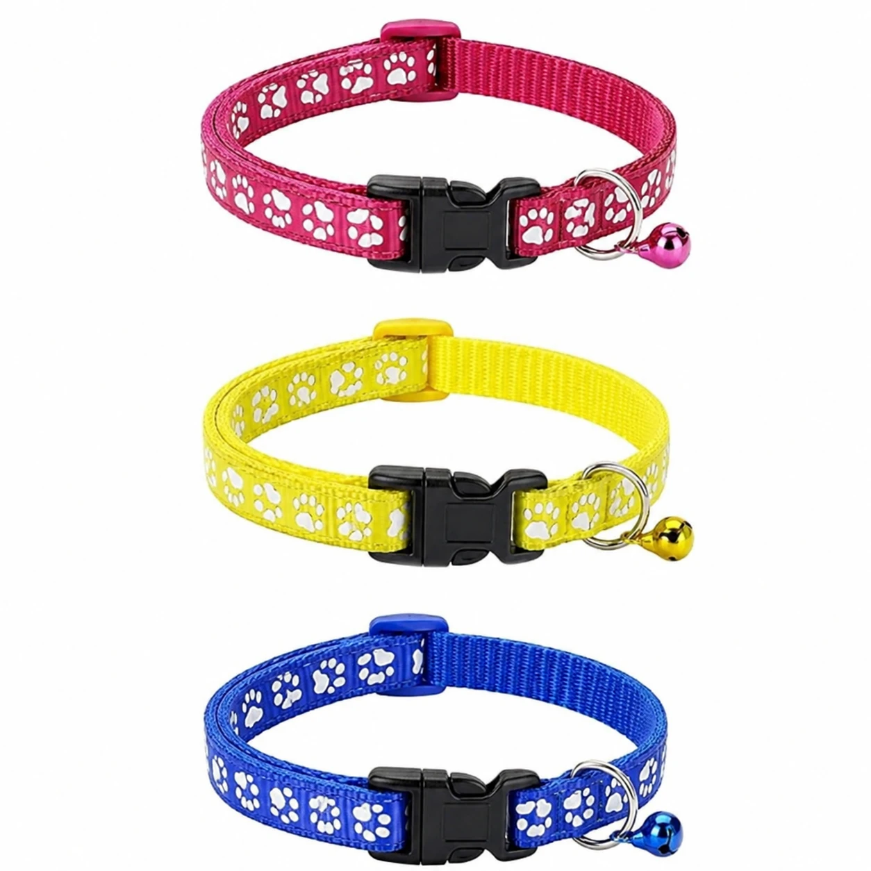 Reflective Cat Collar Combo - Adjustable Safety Collars for Outdoor Cats (Set of 3)