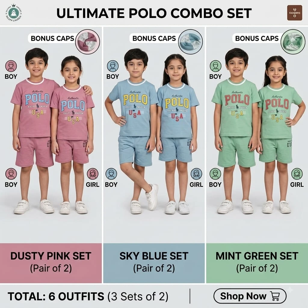 3 pcs value pack for baby boys and girls 1-2 year