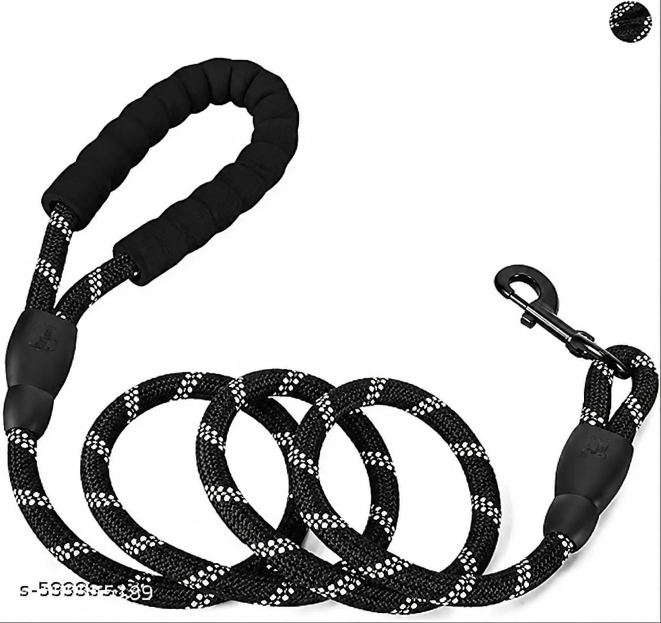 Heavy Duty Dog Leash 5ft with Padded Handle Reflective Rope Strong Metal Clasp for Dog Training