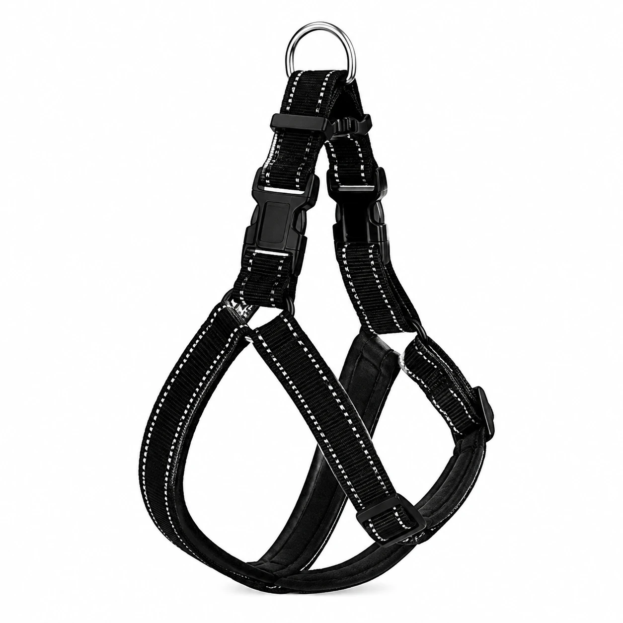 Diamond Black Harness for Medium Size Dog Adjustable Comfortable Pet Harness