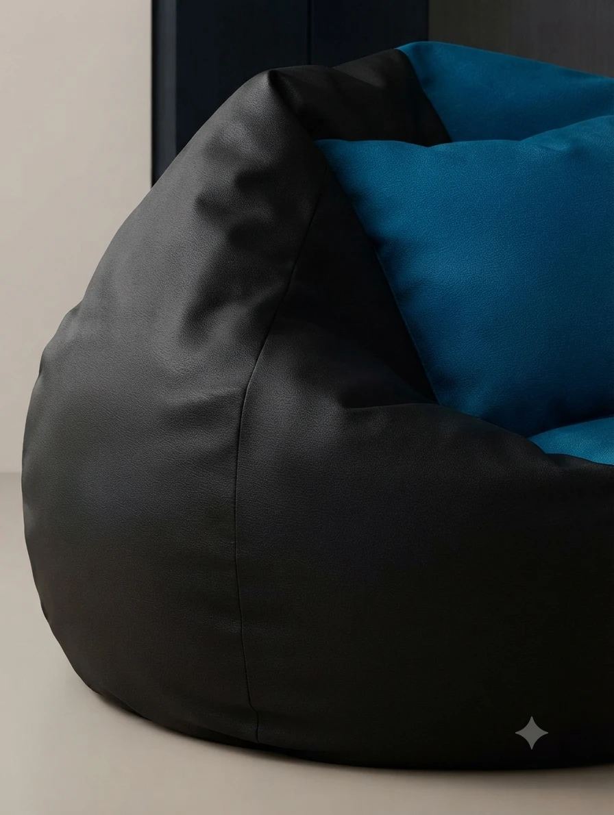 Xieans teal black 4xl bean bag cover only