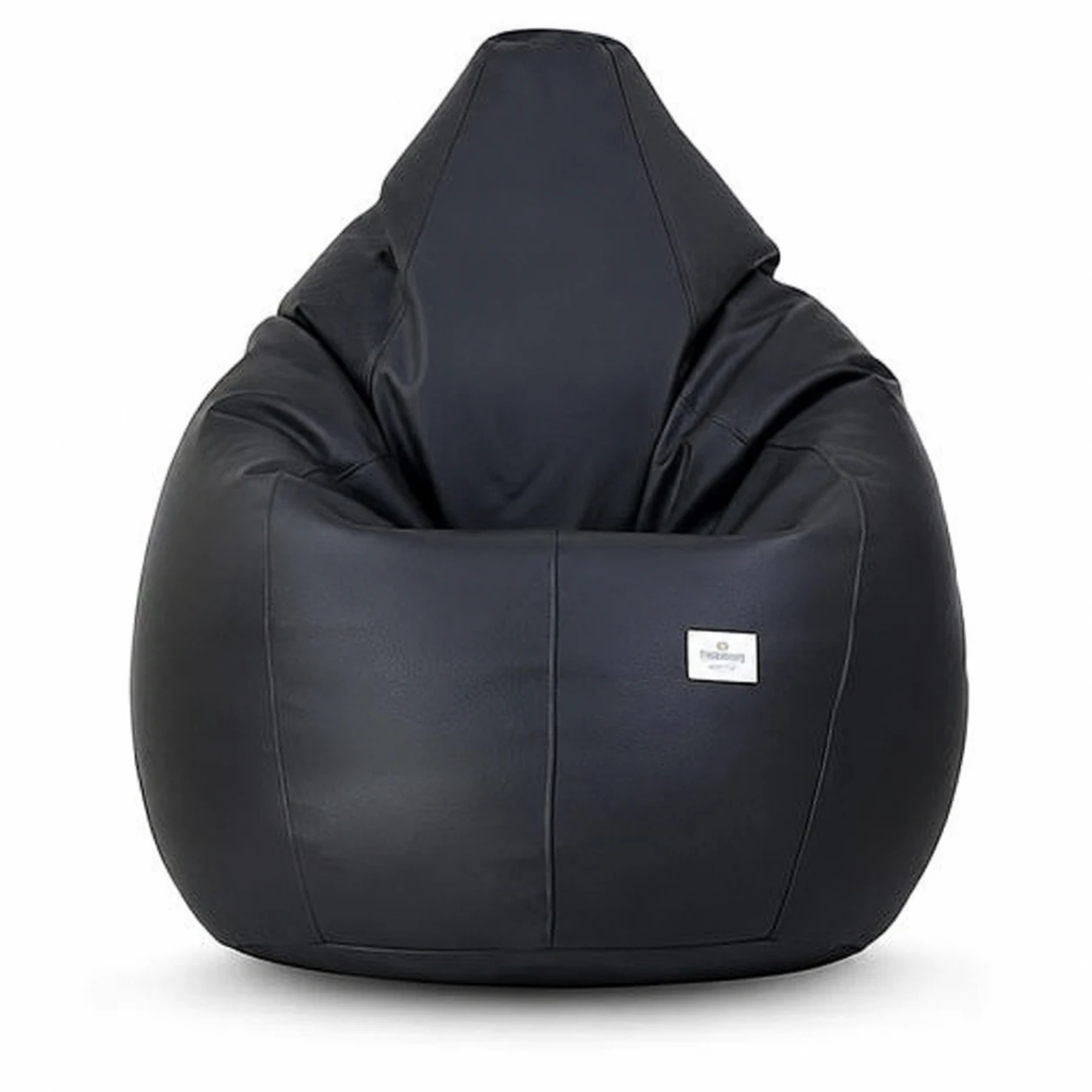 XIEANS Classic XXL Bean Bag Cover (Without Beans) - Black with Royal Blue Piping