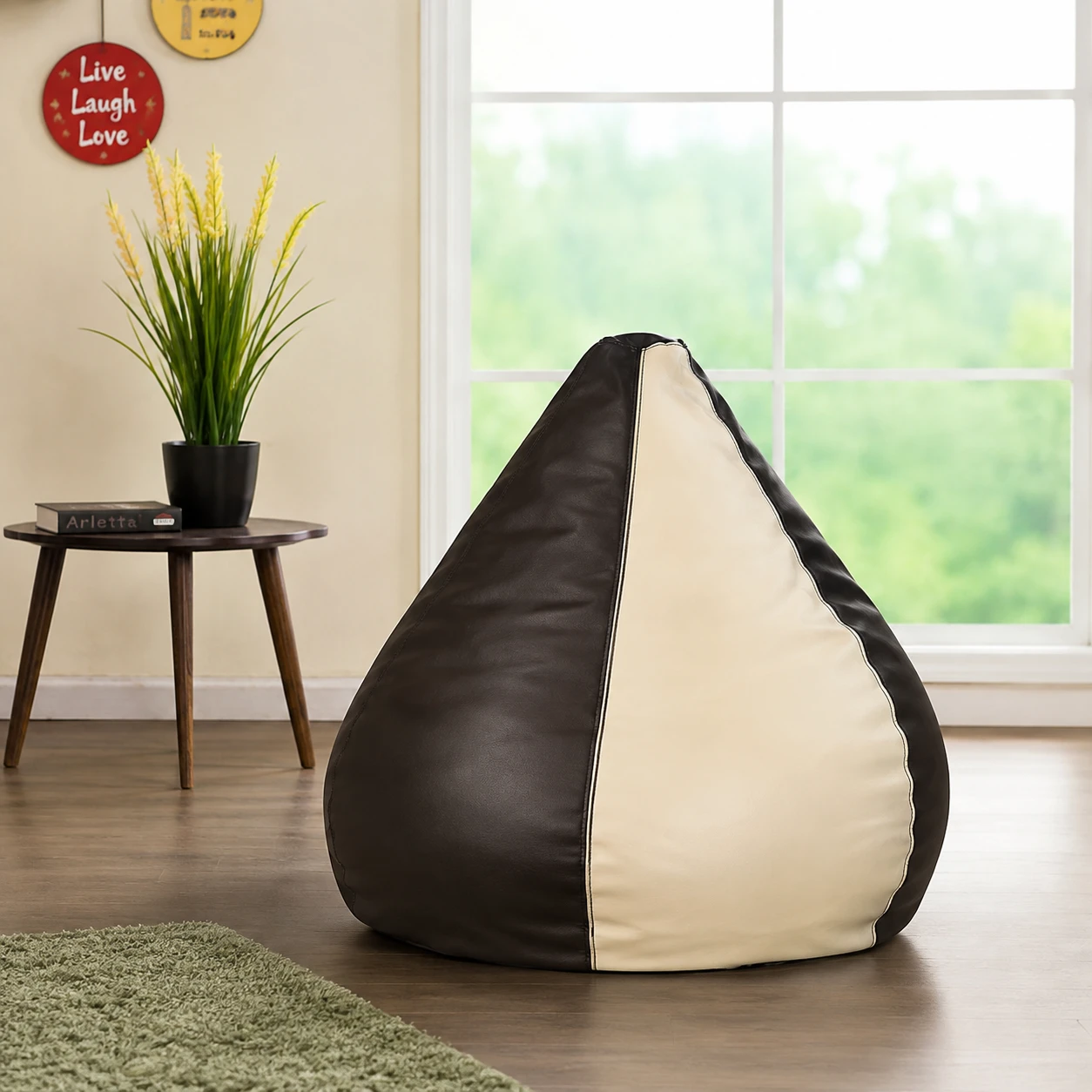XXXL CREAM BROWN BEAN BAG COVER