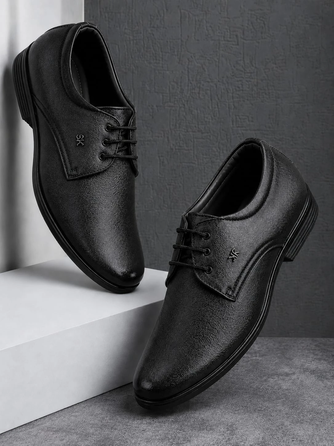 Men's Black Formal Lace Up Shoes | Premium Leather Look Office & Business Wear Shoes  Product Description: