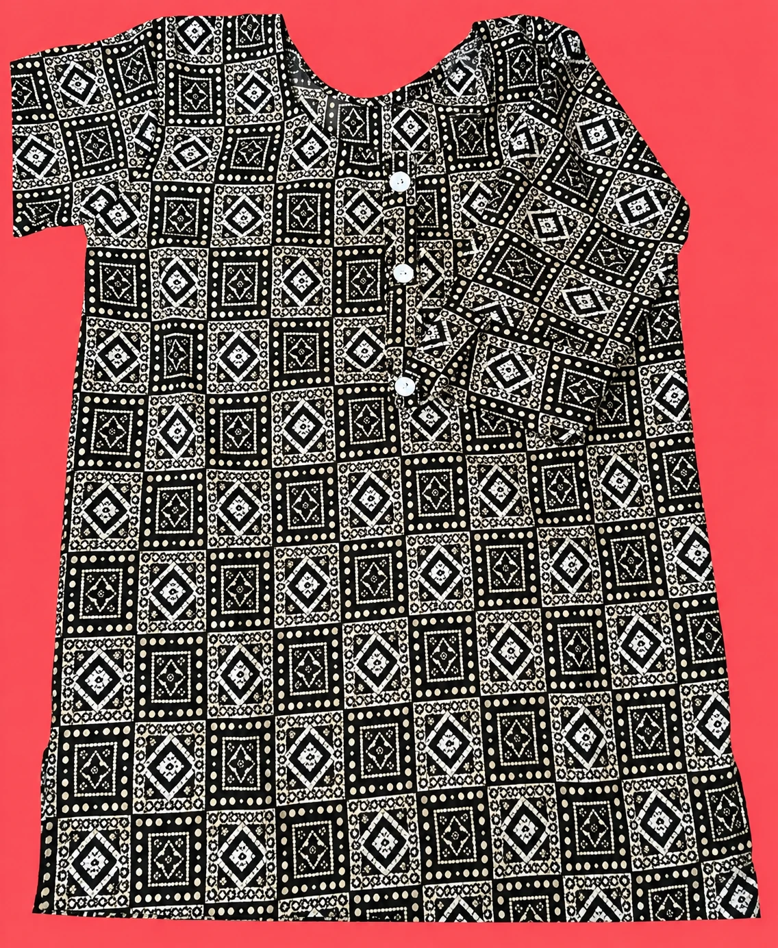 Cotton Foil Printed Kurti