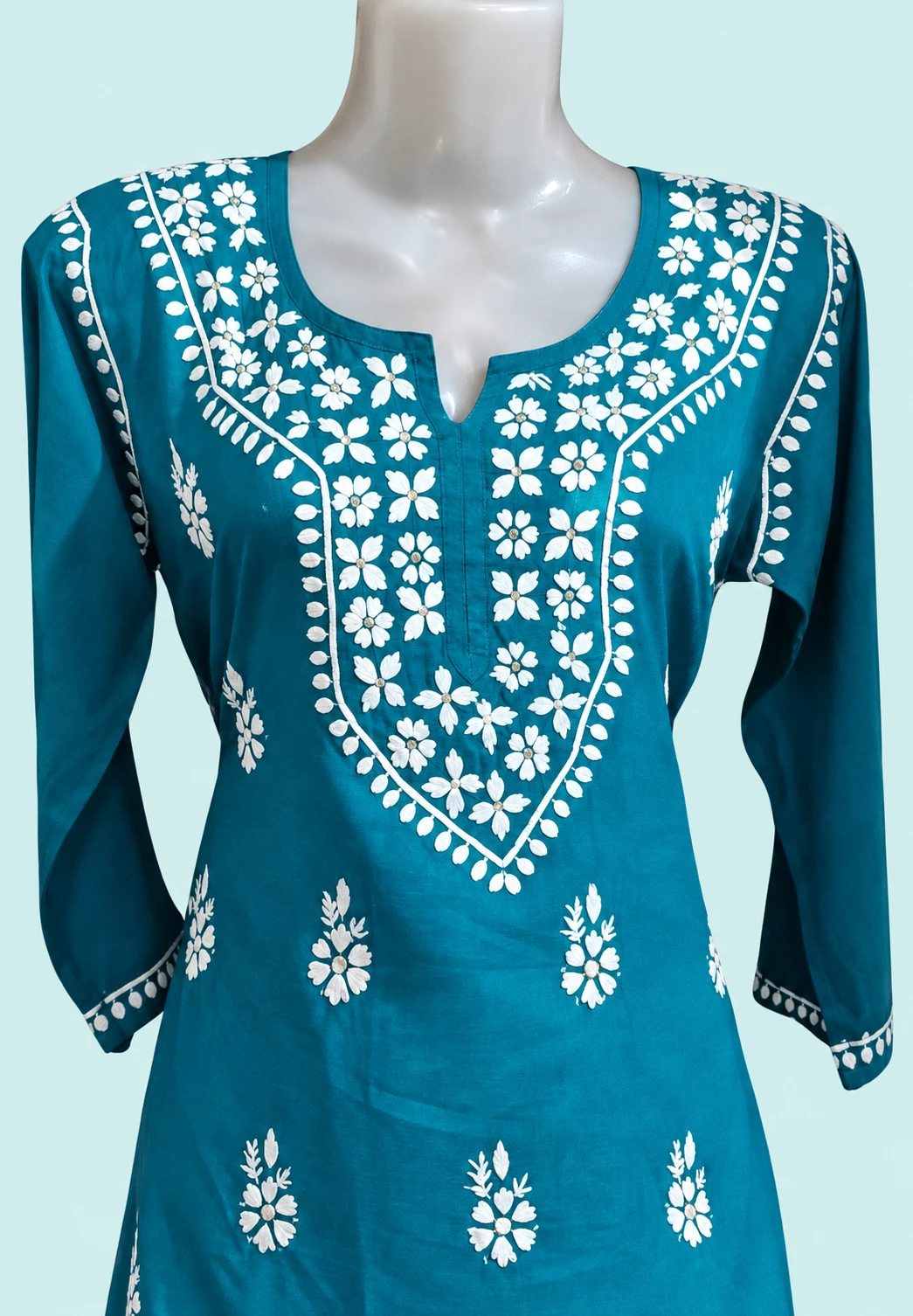 Womens Embroidered Full Sleeves Rayon Top.
