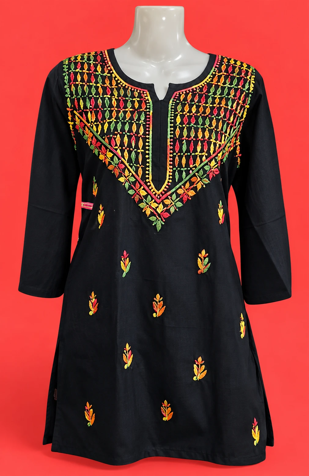Womens Embroidered Full Sleeves Rayon Top.