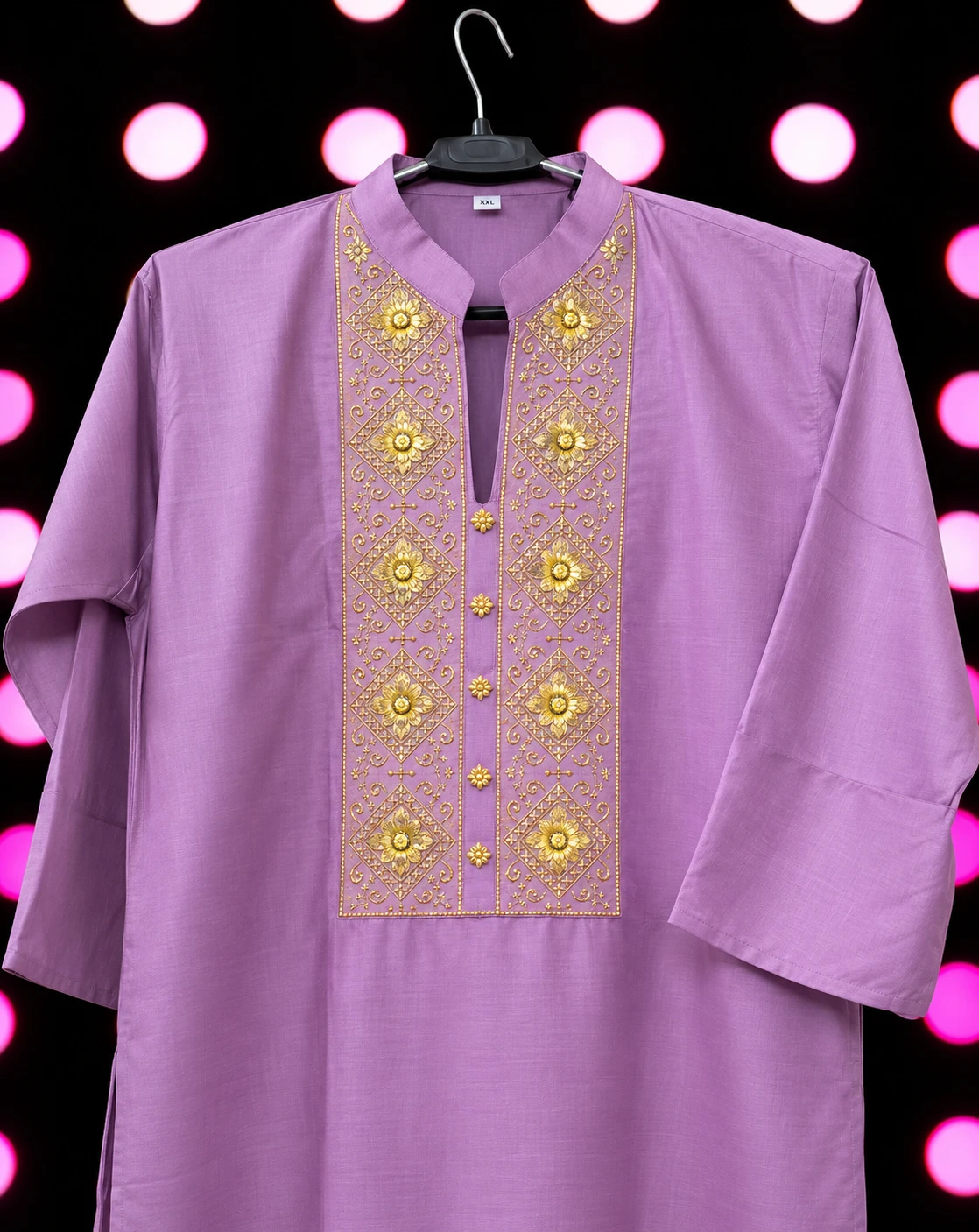 Ethnic Purple Women's Embroidered Kurti.