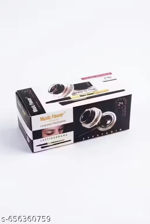 Music Flower 24H Long-Wear Gel Eyeliner - Waterproof & Smudge-proof (Set of 2)
