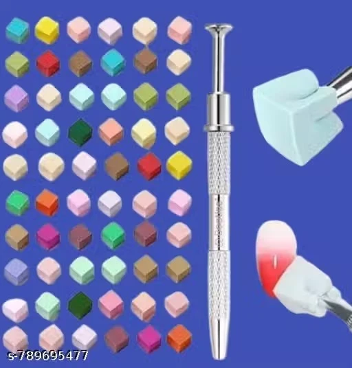 Nail Sponge 1 Metal Grabber with 50 Pcs Mini Replaceable Nail Sponges Blocks for Ombre Nail Art, Stamping Tools Nail Art Tools Nail