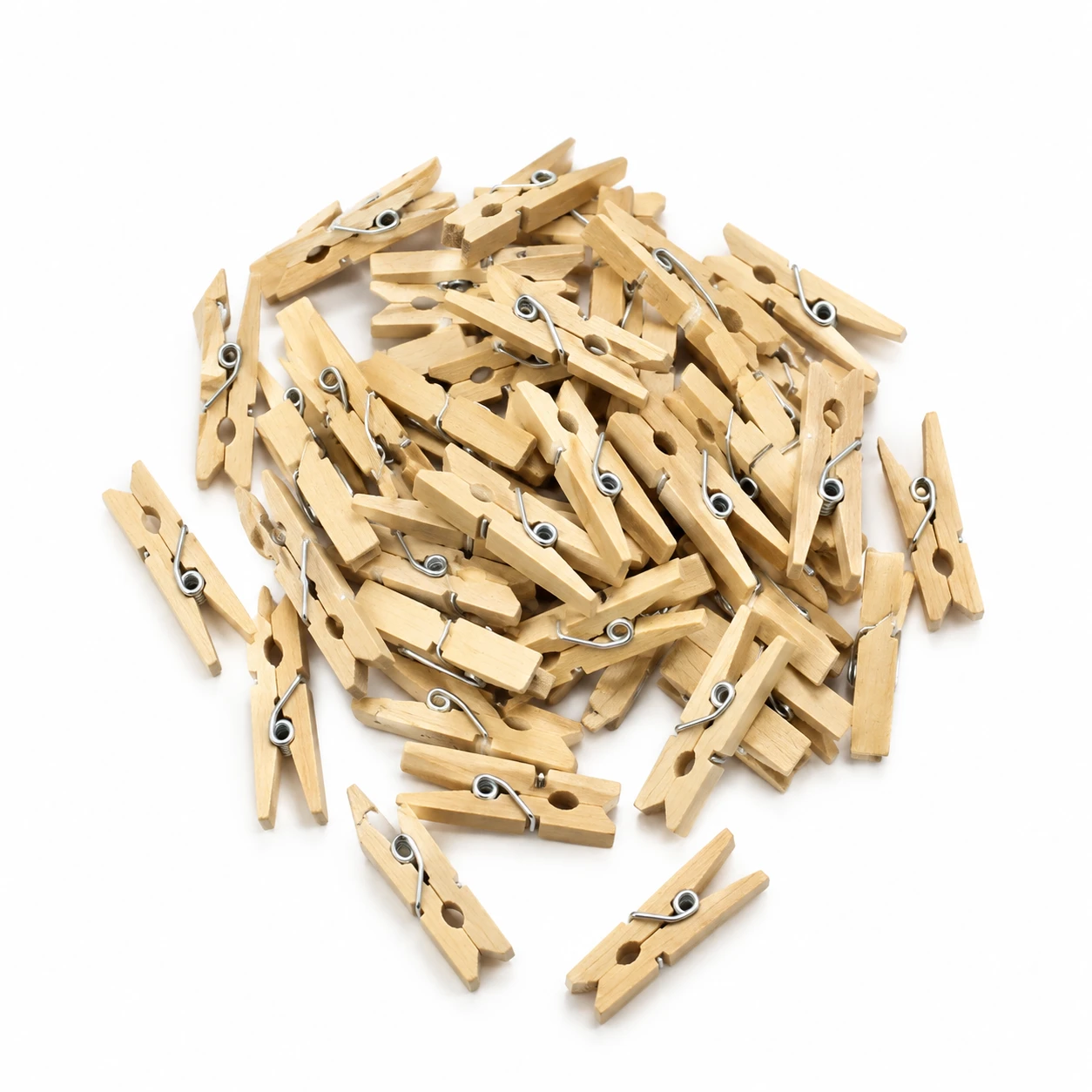 Bamboo Wooden cloths clips pack-48