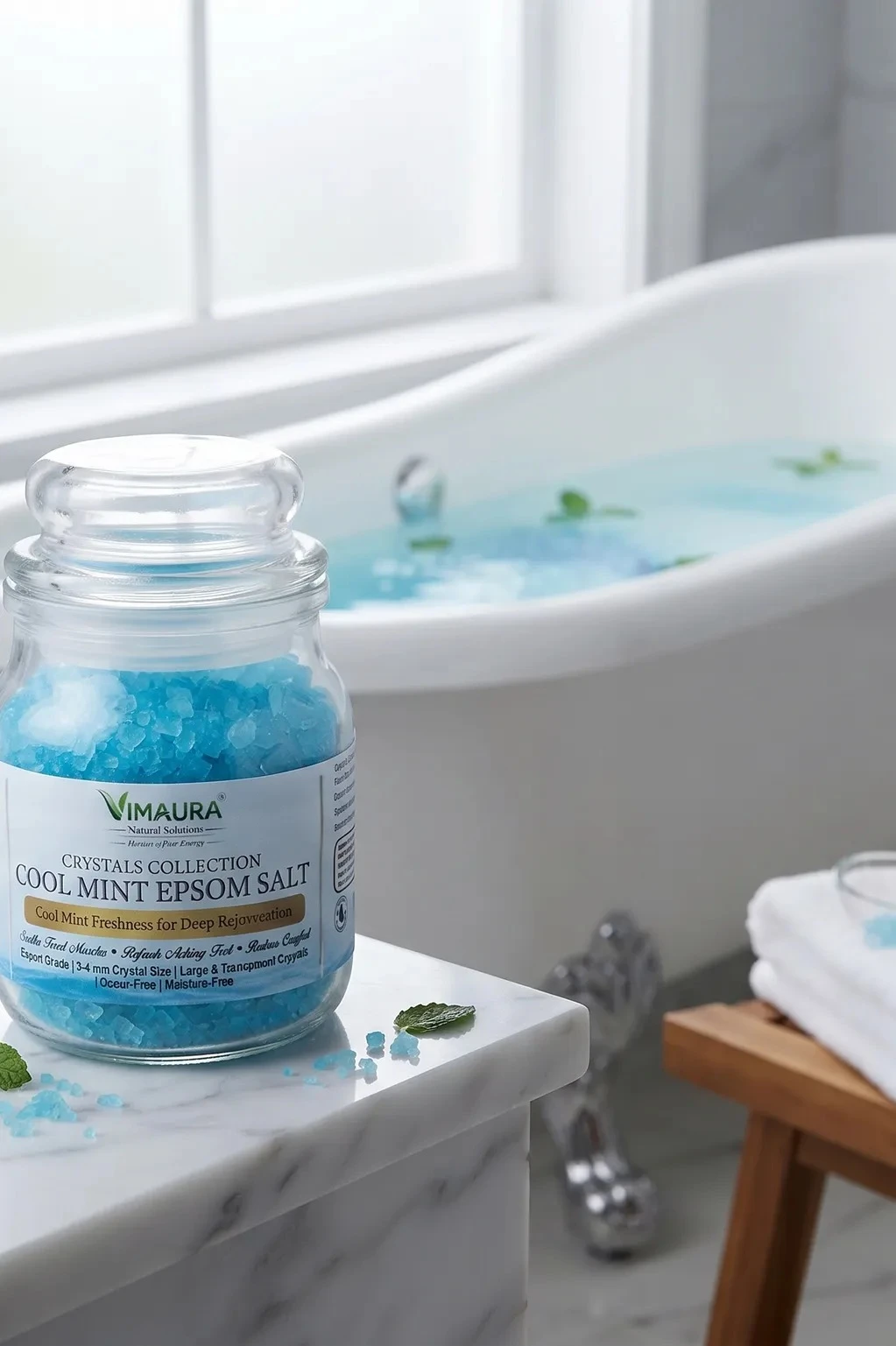 Vimaura Epsom Salt Cool Mint Crystals - 50 grm