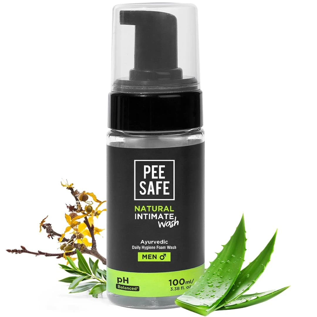 Pee Safe Natural Intimate Wash for Men | Tea Tree Essential Oil | Ayurvedic | Men Genital Wash | Mens Ball wash | Men's Intimate wash 100ml