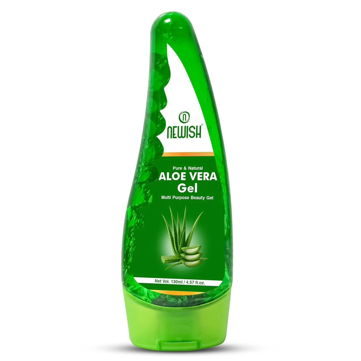 Newish Pure Organic Aloe Vera Gel 130ml – Natural Hydration for Face, Skin & Hair | Soothing, Nourishing & Hair Growth Support | Men & Women
