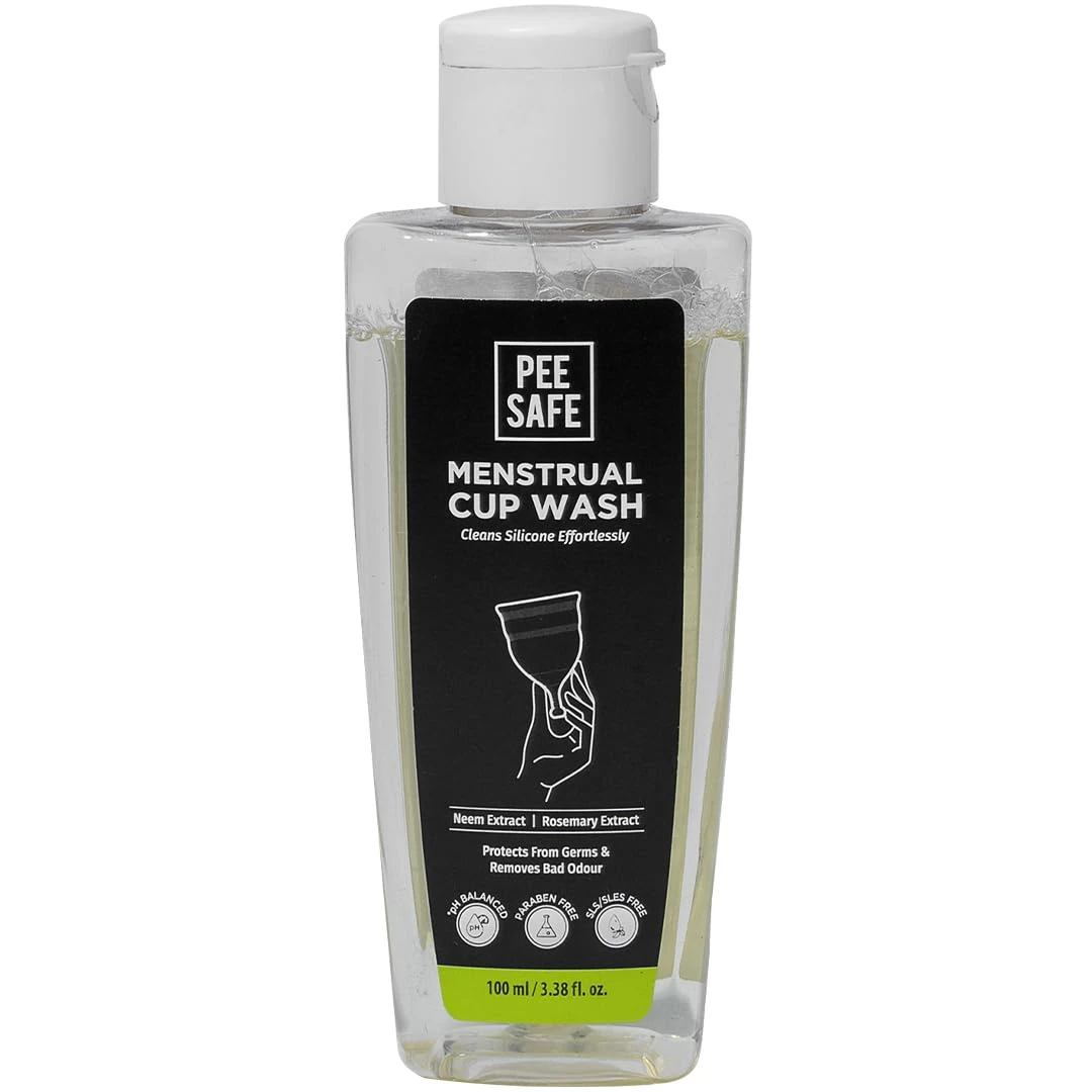 Pee Safe Menstrual Cup Wash | Orange Fragrance | 100ml Maintains Cup Hygiene, Wash Period Cup in Hygienic Way