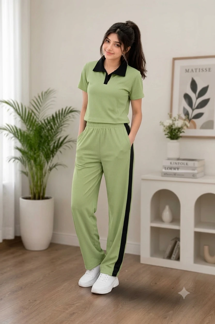 women's Co-Ord Set  Stylish Matching Top And Bottom Outfit For Girls And women