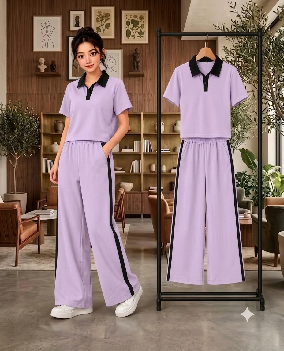 women's Co-Ord Set  Stylish Matching Top And Bottom Outfit For Girls And women