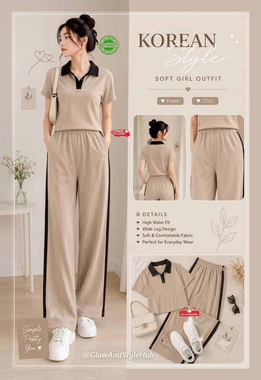 women's Co-Ord Set  Stylish Matching Top And Bottom Outfit For Girls And women