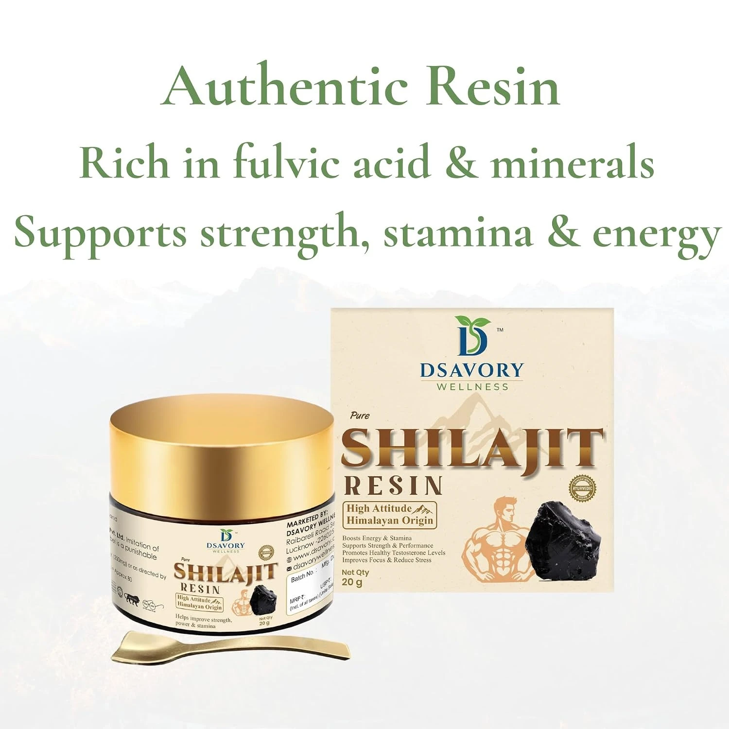Shilajit Resin for Men, 10gAyurvedic Mineral-Rich Resin | Fulvic Acid & Trace Minerals | Daily Wellness Supplement