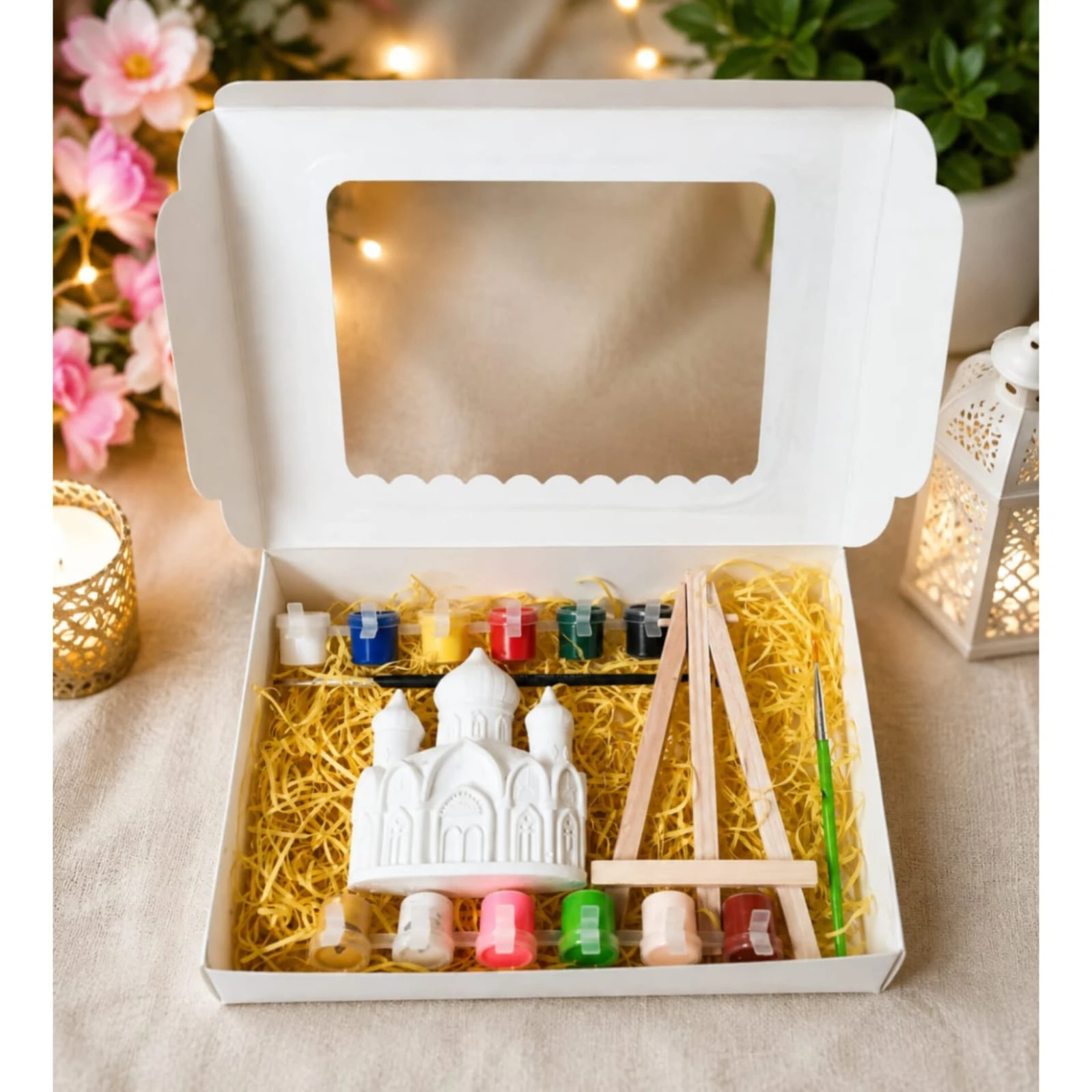 Paint Your Own Plaster Kit • Taj Mahal (Box) • 1 Figure • Colour • Brush