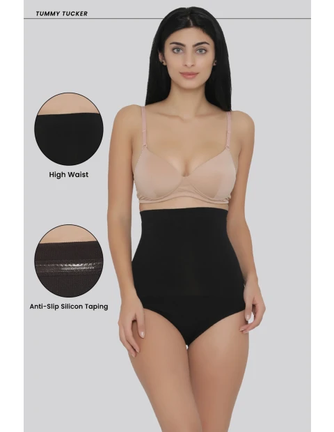 High Waist Tummy Tucker in Black