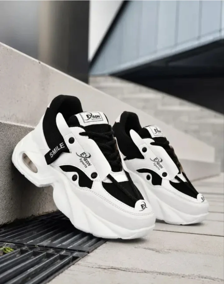 Men's Sports Shoes for Running & Gym – Black White
