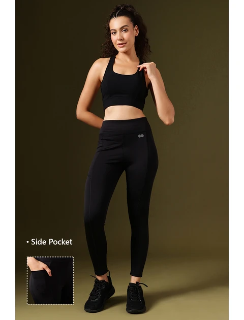 Clovia Women's Snug Fit High-Rise Active Tights