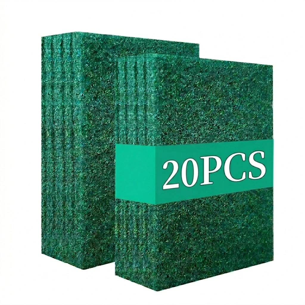20 Pcs Dish Scrubber Heavy Duty Scouring Pad(10x14.5 cm) || Non-Scratch Green Scrub Pads for Safe and Effective Cleaning of Dishes and Kitchen Surfaces.