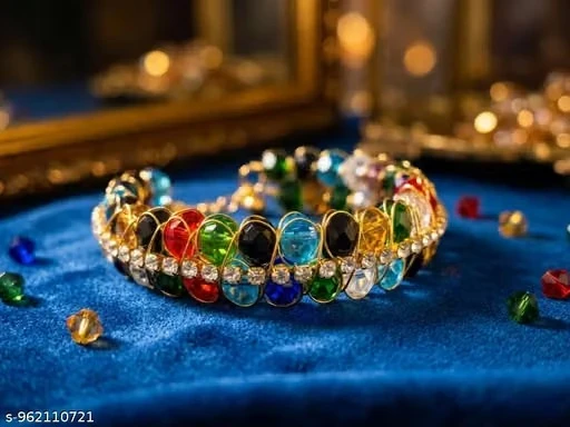 Multicolour diamond cut Moti bangle perfect for all occasions party fastival and etc pack of 1.