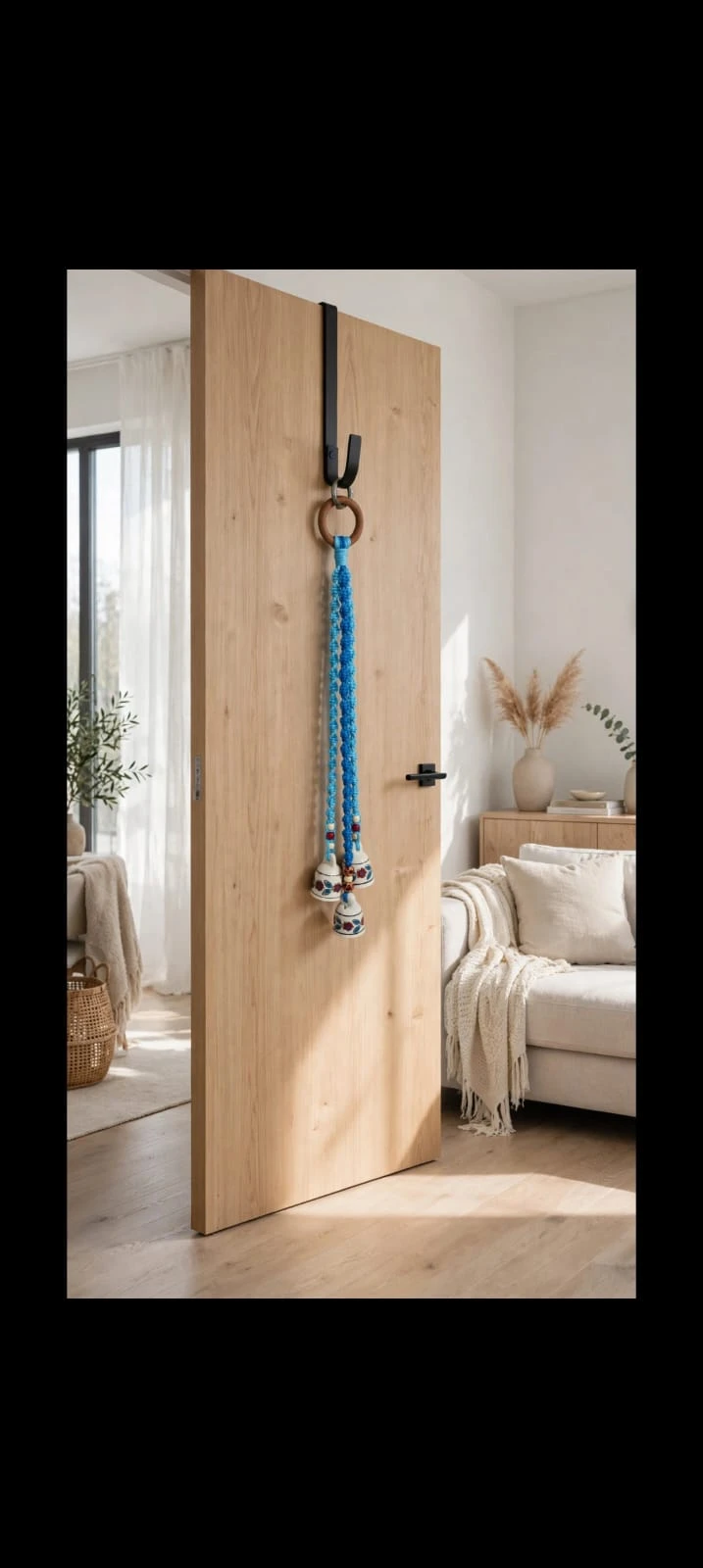 Multicolor Beaded Hanging Bell Set – Traditional Boho Balcony & Home Decor 3 pcs