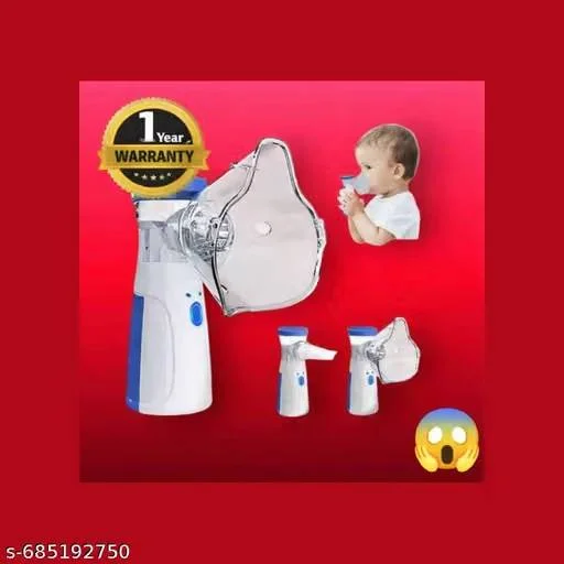 Mesh Nebulizer Machine Portable Handheld Mesh Nebulizer Machine for Kids & Adults | Silent Mist Inhaler with Mask | Rechargeable | 1 Year Warranty