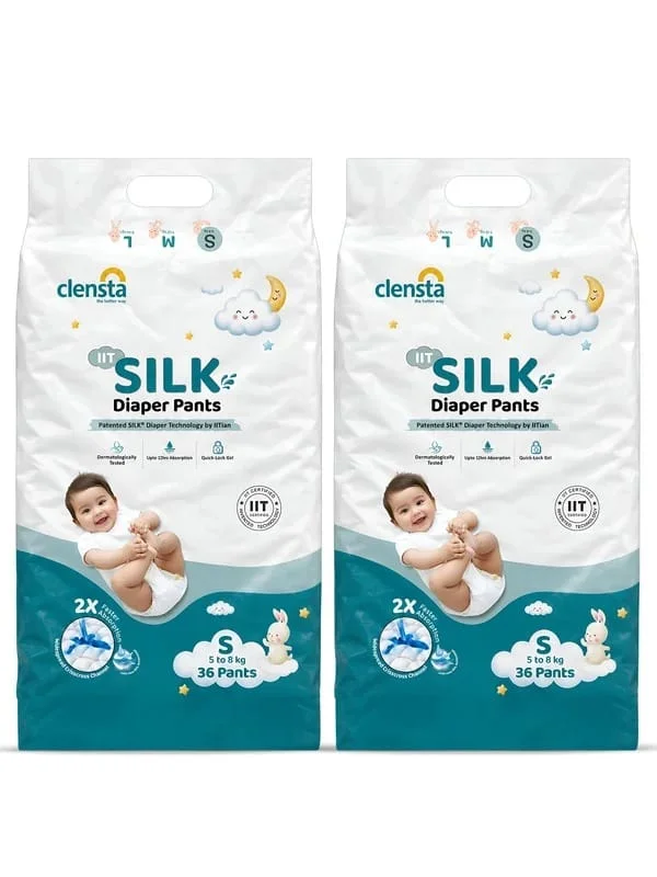 Clensta IIT Silk Diaper Pants for Baby – Soft & Comfortable Baby Diapers