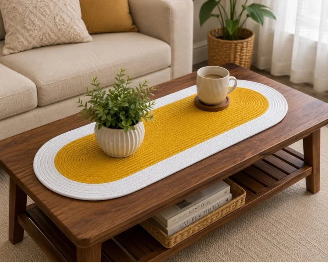 Cotton Table Runner 12 x 36 Inch – Elegant Dining & Table Decor Runner