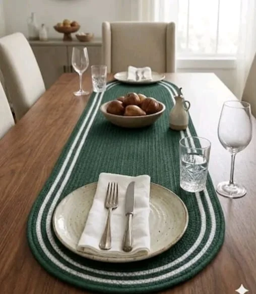 Cotton Table Runner – Textured Dining Table & Home Decor Runner