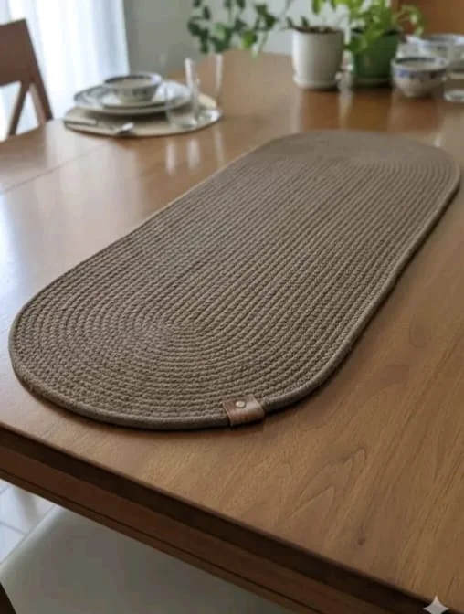Handmade Cotton Table Runner 12 x 36 Inch – Textured Dining & Table Decor Runner