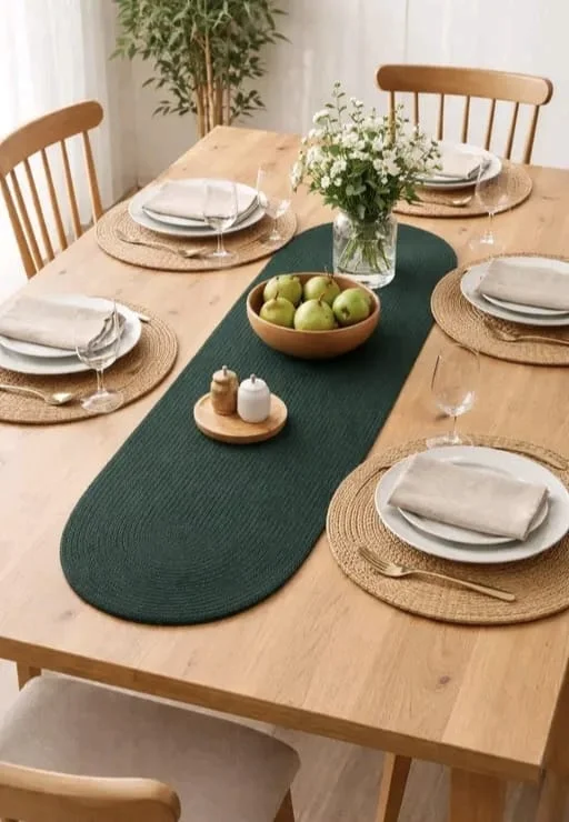 Cotton Table Runner 12 x 36 Inch – Textured Dining & Table Decor Runner
