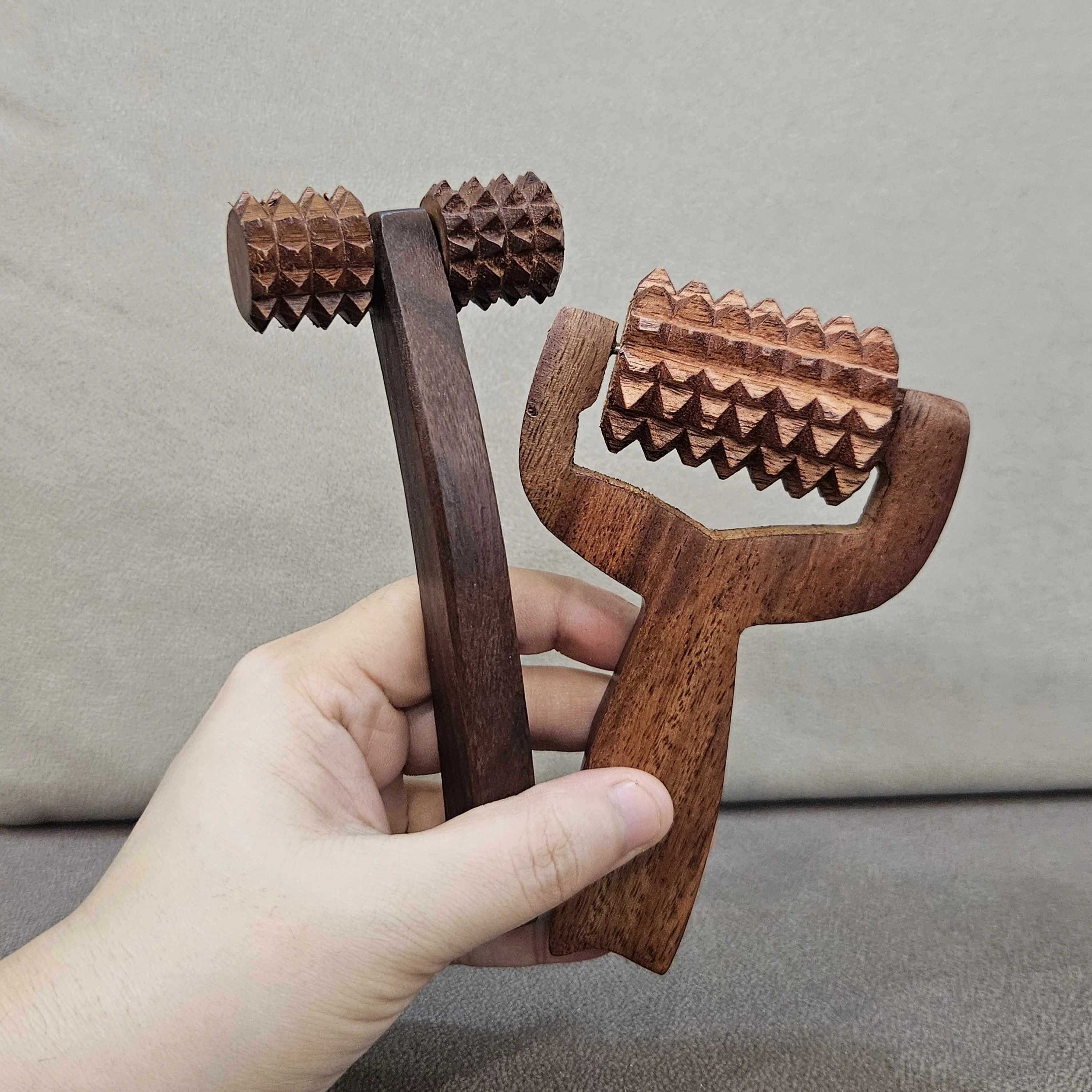 Master Arts Rosewood Acupressure Massager Set | Balyantra Head Massager| 2 Roller Neck Massager
