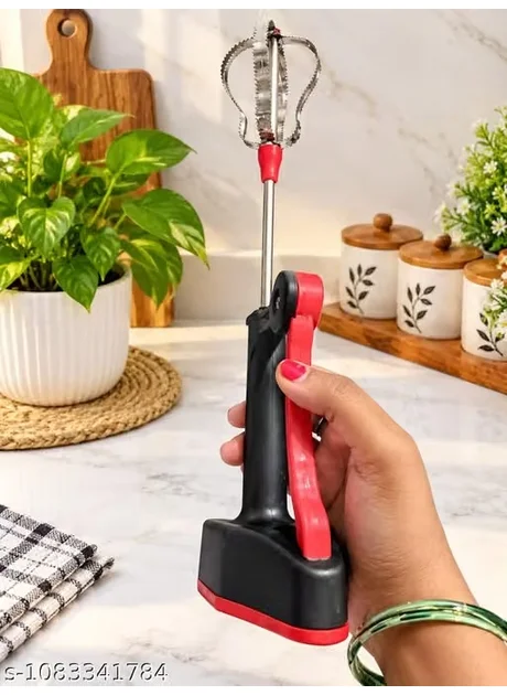 Speed Blender Hand Whisk for Kitchen – Semi Automatic Stainless Steel Egg Beater with Ergonomic Handle