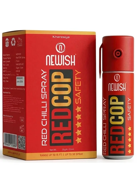 NEWISH Red Chilli Spray for Self Defence - 55ml | Compact & Easy to Carry | Strong & Effective Personal Safety Spray