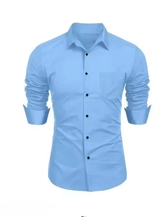 Men Regular Fit Solid Casual Shirt