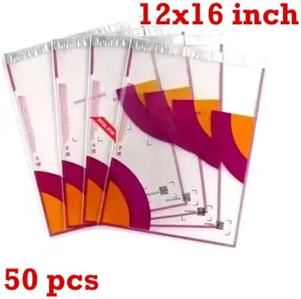 White Opaque Self-Adhesive Courier Bags 12x16 Inch - 50 Pcs